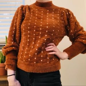Fuzzy Turtleneck Sweater
